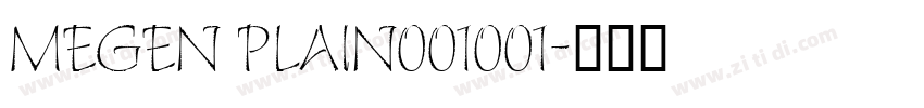 Megen Plain001001字体转换